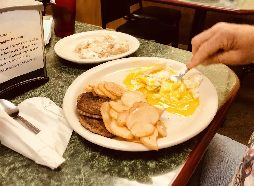 Eggs Home Fries Biscuits and Gravy