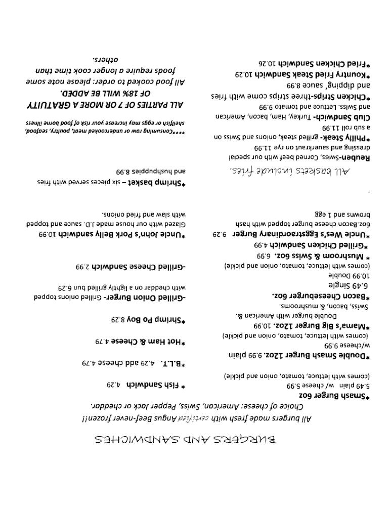 Mama's Kountry Kitchen Menu image 4